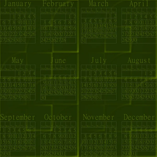 2013 grön abstrakt kalender. — Stockfoto