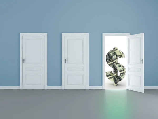 Door to money — Stock Photo, Image