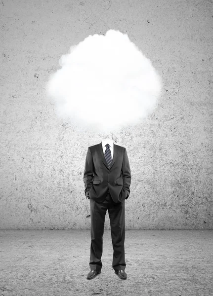 Hoofd van de wolk van man — Stockfoto