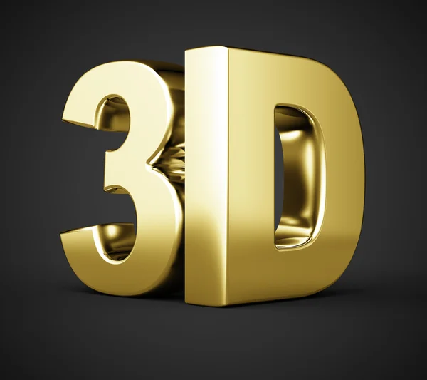 3d semn — Fotografie, imagine de stoc