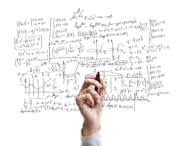 Desenho de fórmulas matemáticas — Fotografia de Stock
