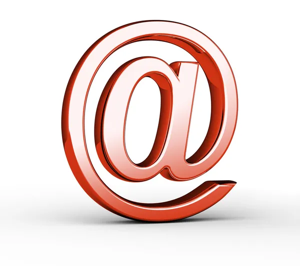 Red e-mail symbol — Stock Photo, Image