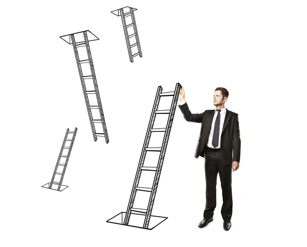 Tekening ladder — Stockfoto