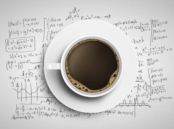 コーヒーと数式 — ストック写真