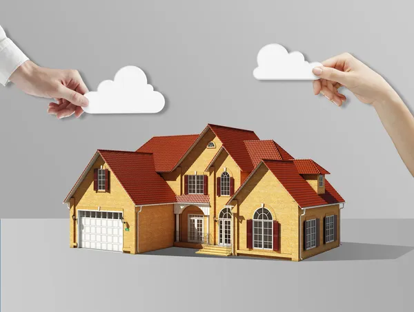 House and cloud — Stock Photo, Image