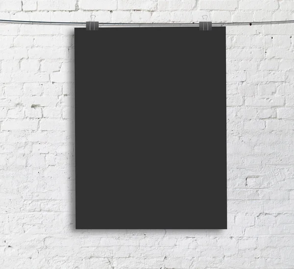 Cartaz preto — Fotografia de Stock