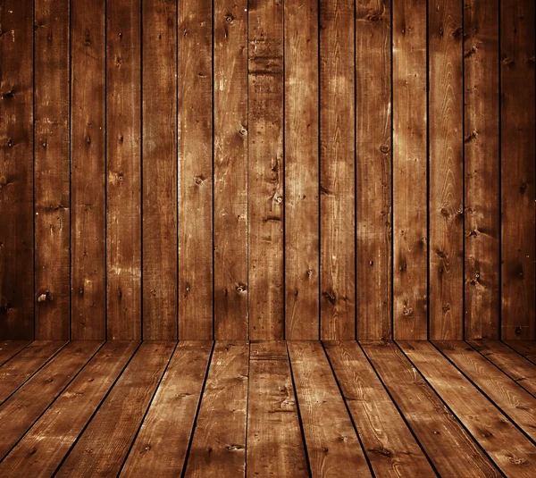 Brown wooden room — Stock Photo, Image