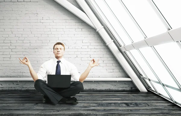 Businessman meditation — Stock fotografie