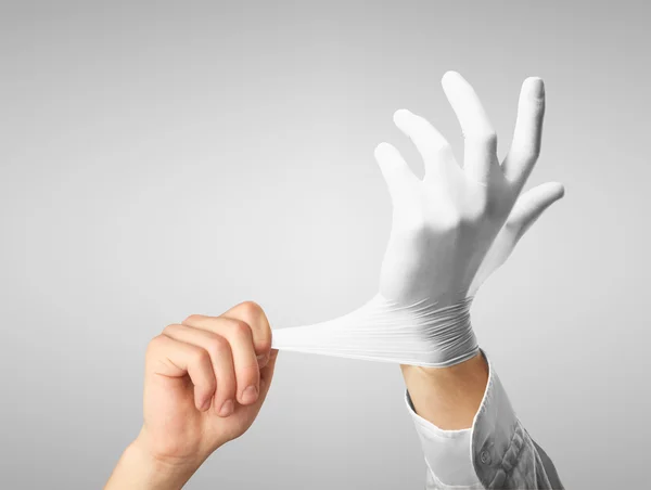 Glove on hand — Stock Photo, Image