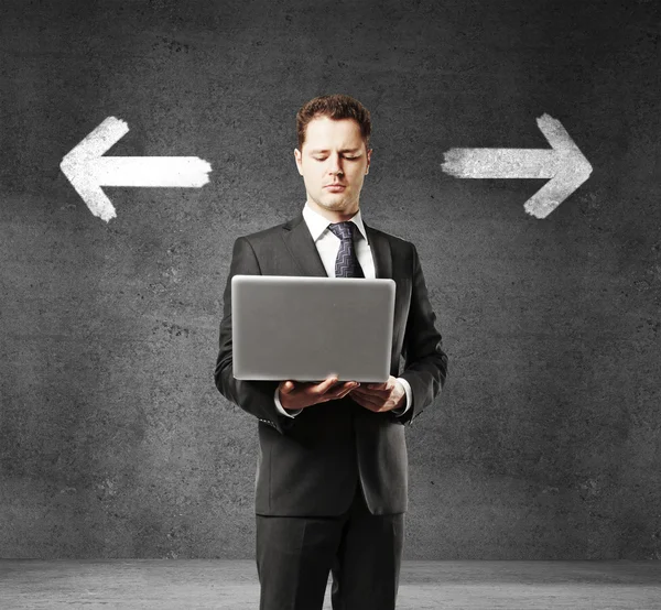 Man with laptop — Stock Photo, Image