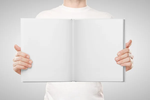 Man holding book — Stock Photo, Image