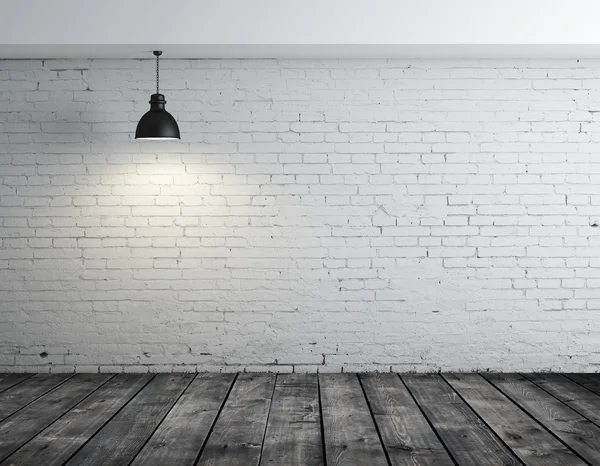 Комната с лампой на потолке — стоковое фото