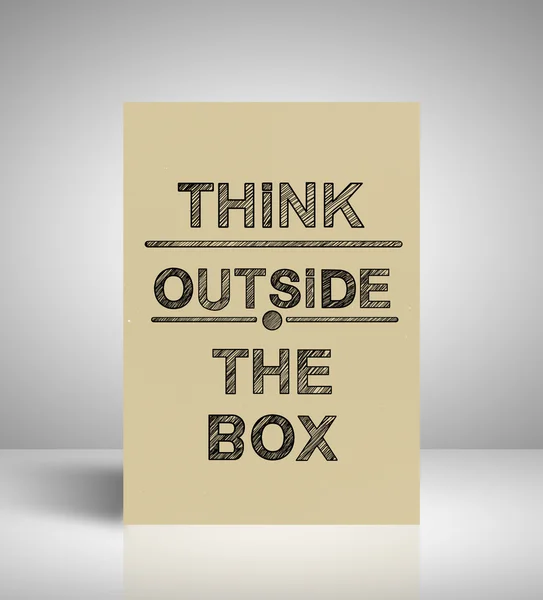 Stand pensar fora da caixa — Fotografia de Stock