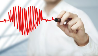 kalp atışı kalp ve grafik