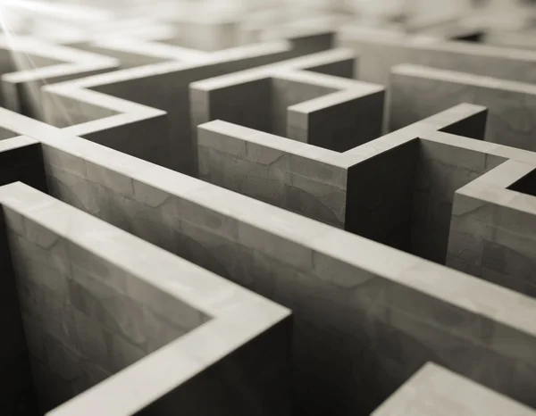 Gray labyrinth — Stock Photo, Image