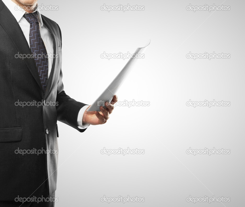 businessman with paper