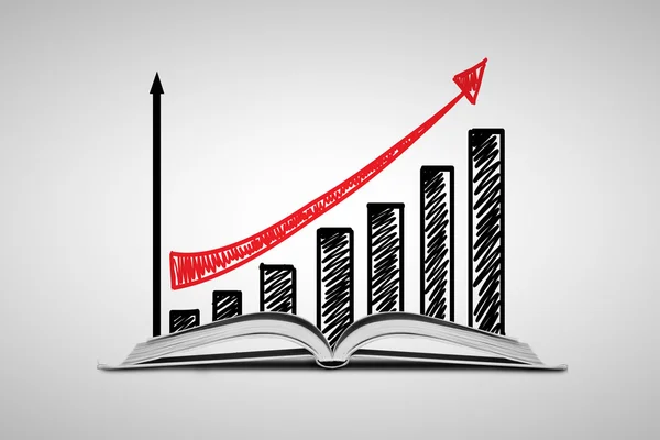 Kitap ve grafik — Stok fotoğraf