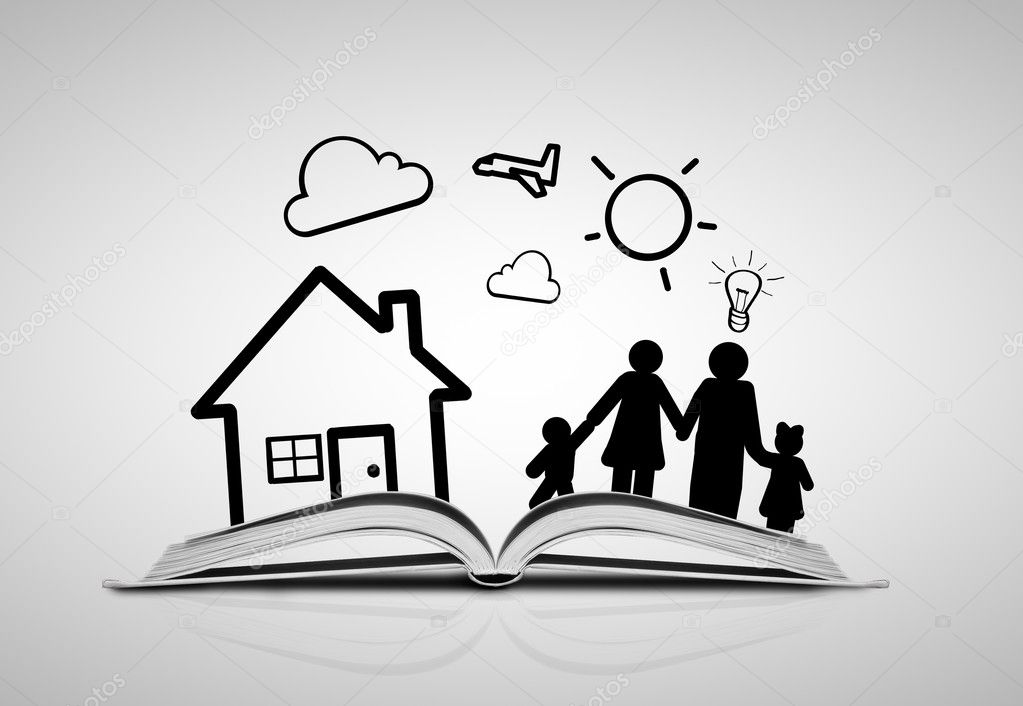 Book and drawing family