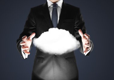 man with cloud clipart
