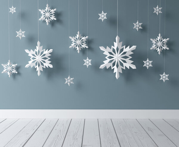 snowflakes in room