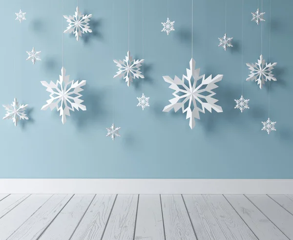 Sneeuwvlokken op kamer — Stockfoto