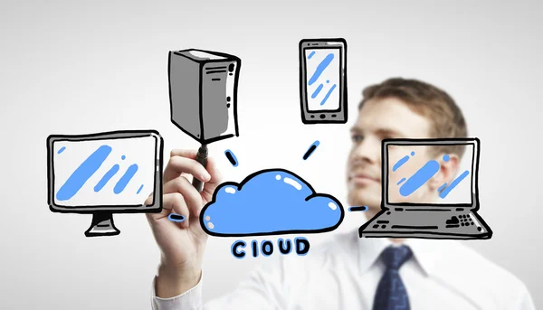 Cloud computing diagram — Stock Photo, Image