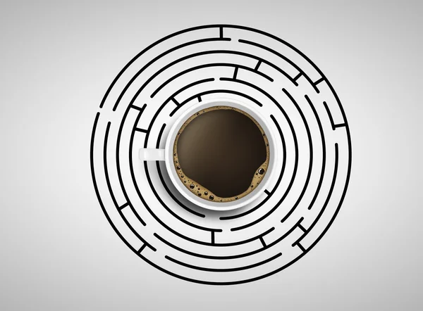 Cup and labyrinth — Stock Photo, Image