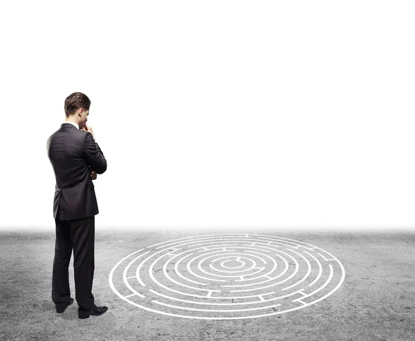 Man and labyrinth — Stock Photo, Image