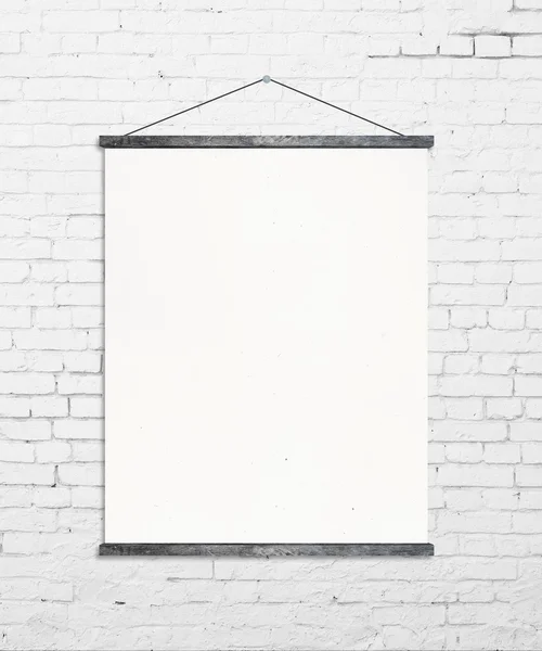 Bílý plakát — Stock fotografie