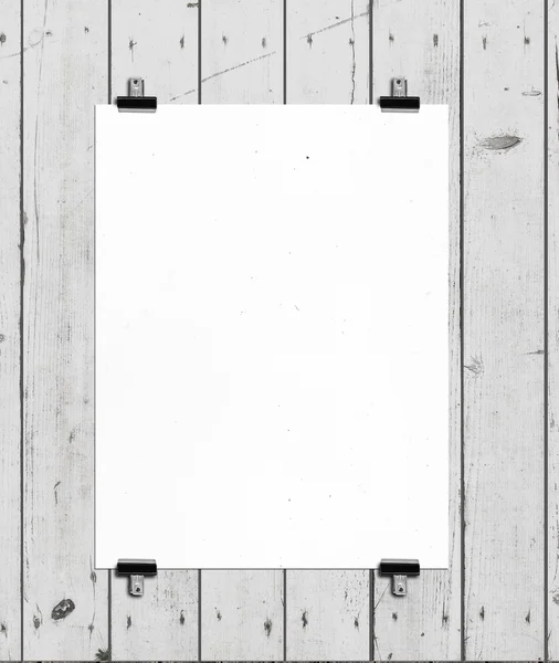 Placard branco — Fotografia de Stock
