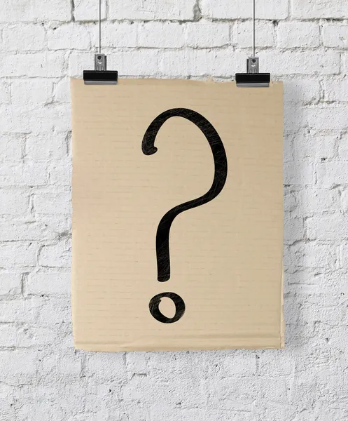 Question mark on poster — Stock Photo, Image