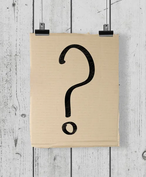 Poster with question mark — Stock Photo, Image