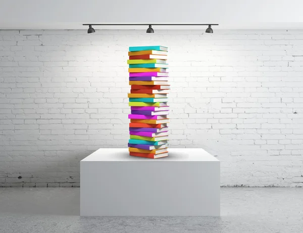 Box-Präsentation mit Büchern — Stockfoto