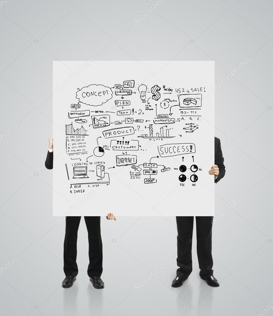poster with business concept