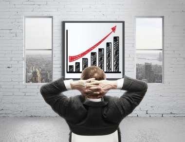 Growth chart on poster clipart