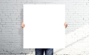 beyaz boş poster