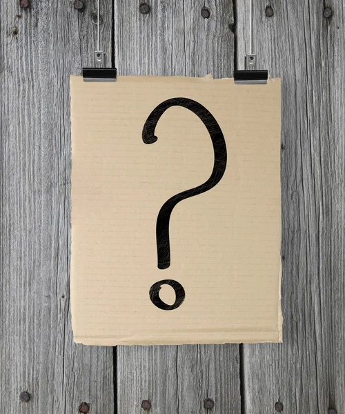 Poster with question mark — Stock Photo, Image