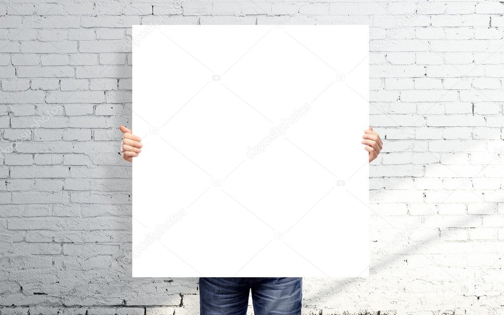 white blank poster