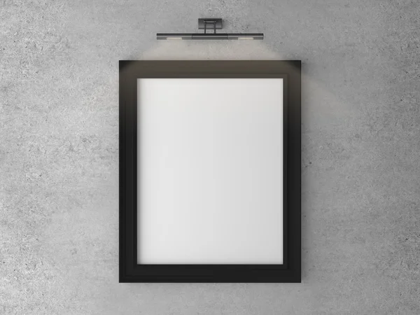 Muur lamp en frame — Stockfoto