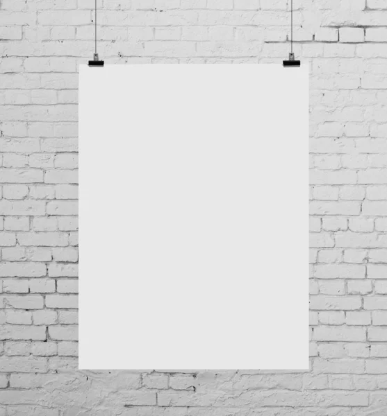 Cartel blanco — Foto de Stock
