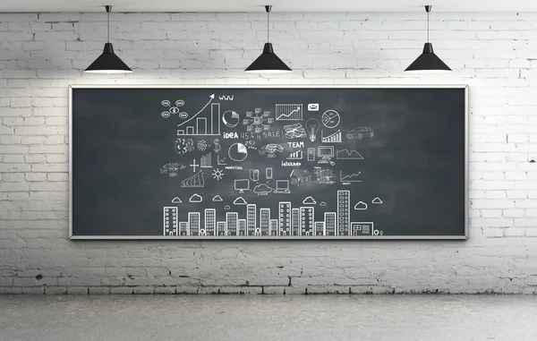 Strategy on blackboard — Stock Photo, Image