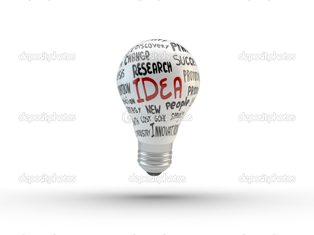Lightbulb with business tag