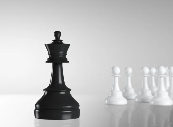King and pawns — Stock Photo, Image