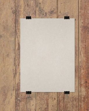 Poster ve ahşap arka plan