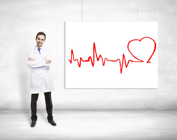 doctor and cardiogram