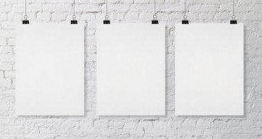 three blank poster
