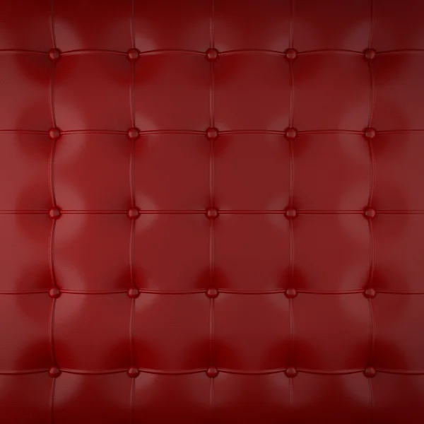 Red padded leather — Stock Photo, Image