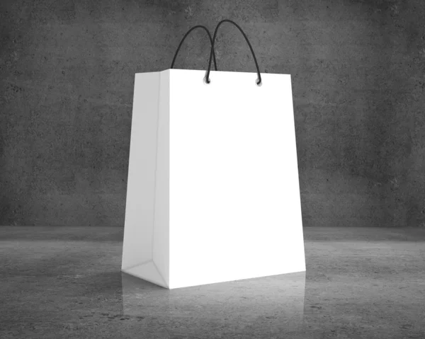 Bílé Nákupní taška — Stock fotografie