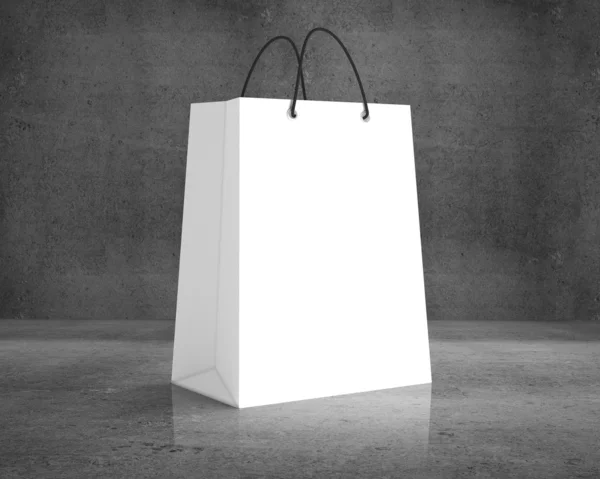 White shopping bag — Stock Photo, Image