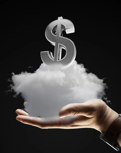 Felhő és a dollár — Stock Fotó